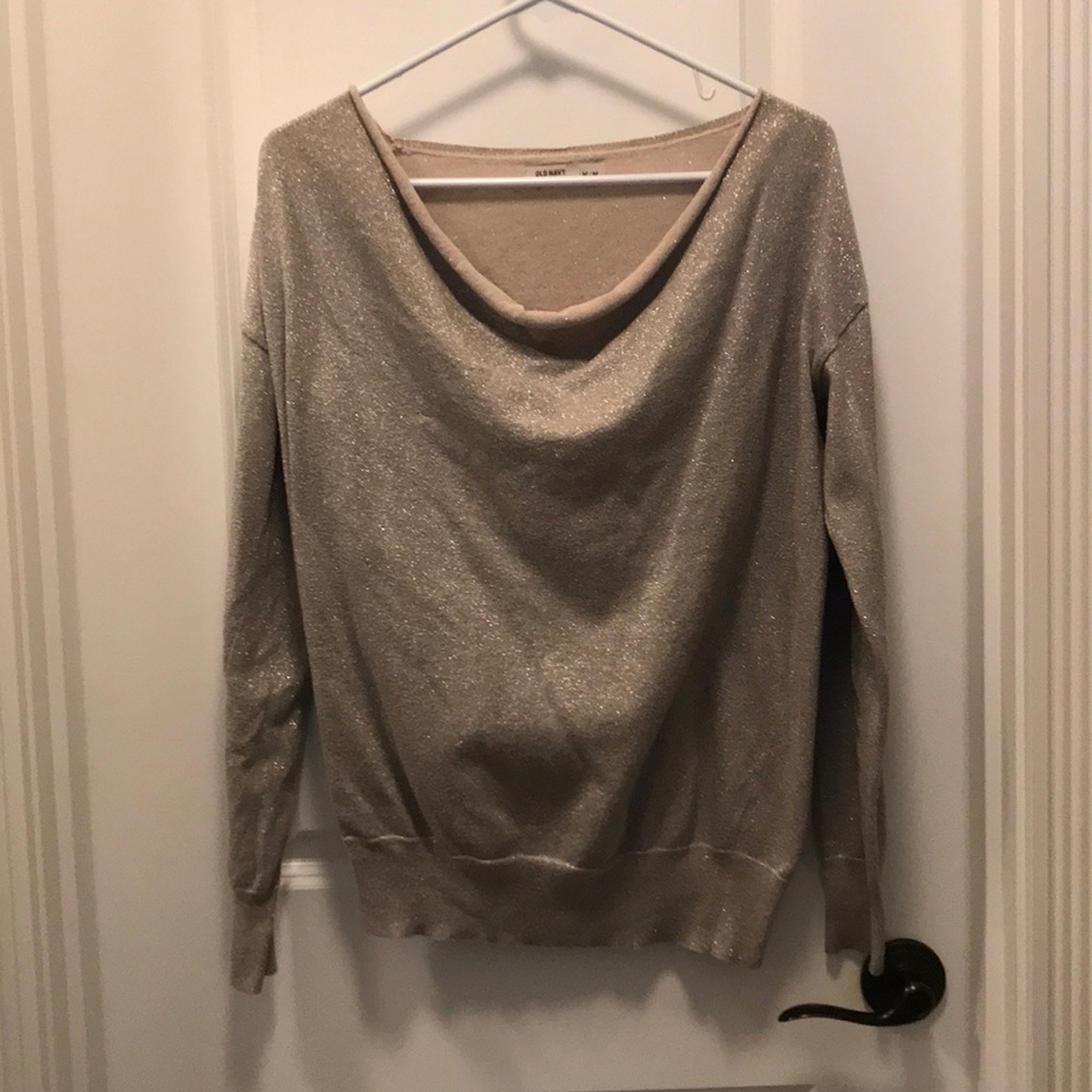 Sparkly cowl neck shirt